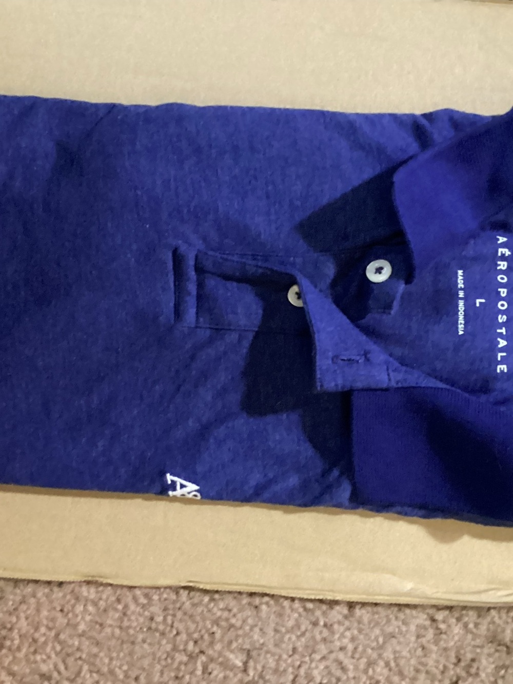 Aeropostale Men's Deep Blue Polo Shirt